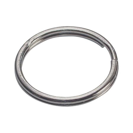 Hillman 1 in. Dia. Tempered Steel Silver Split Rings & Cable Key Ring 5935937